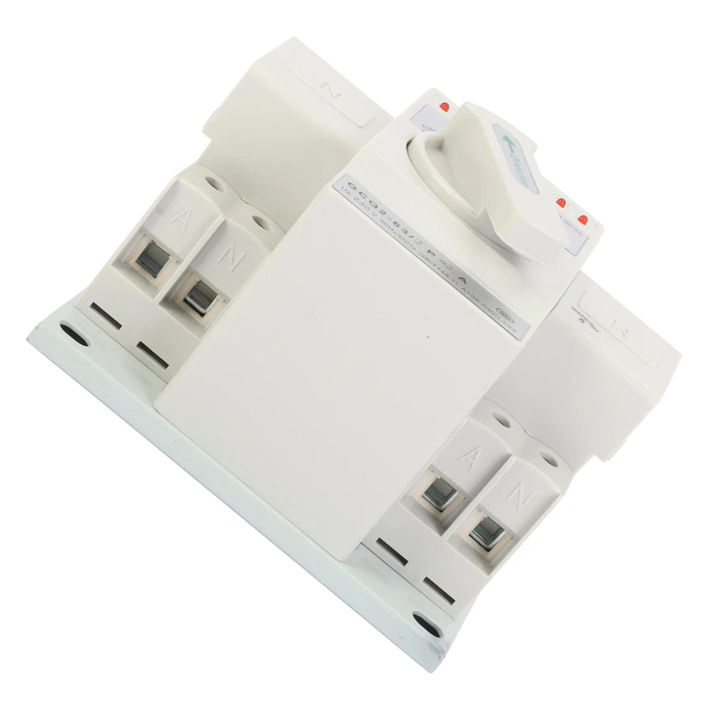 2P 63A Automatic Transfer Switch for ATS Applications GCQ2 63/2 AC220V AC400V Auto Manual Mode Indicator Light
2P 63A Automatic Transfer Switch for ATS Applications GCQ2 63/2 AC220V AC400V Auto Manual Mode Indicator Light