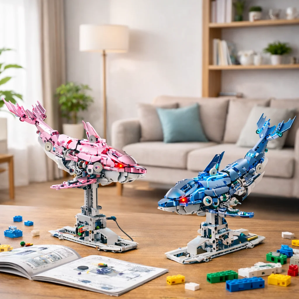2026 NEW Mechanical Dolphin Building Block Set Pink Blue Ocean Creature Linkage Model DIY Desktop Model Gift For Kids 888pcs
2026 NEW Mechanical Dolphin Building Block Set Pink Blue Ocean Creature Linkage Model DIY Desktop Model Gift For Kids 888pcs
