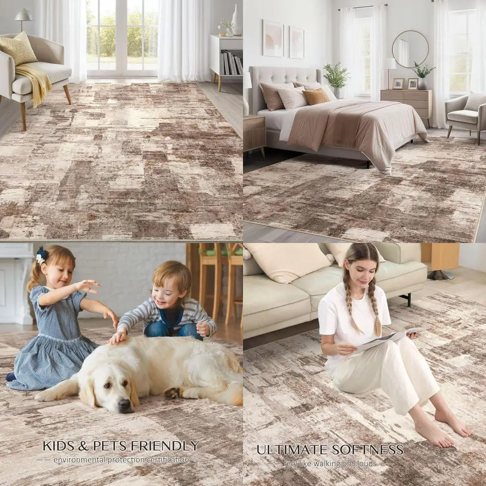 Modern 5x7 Brown Soft Washable Rug for Living Room, Bedroom, and Dining Area
Modern 5x7 Brown Soft Washable Rug for Living Room, Bedroom, and Dining Area
