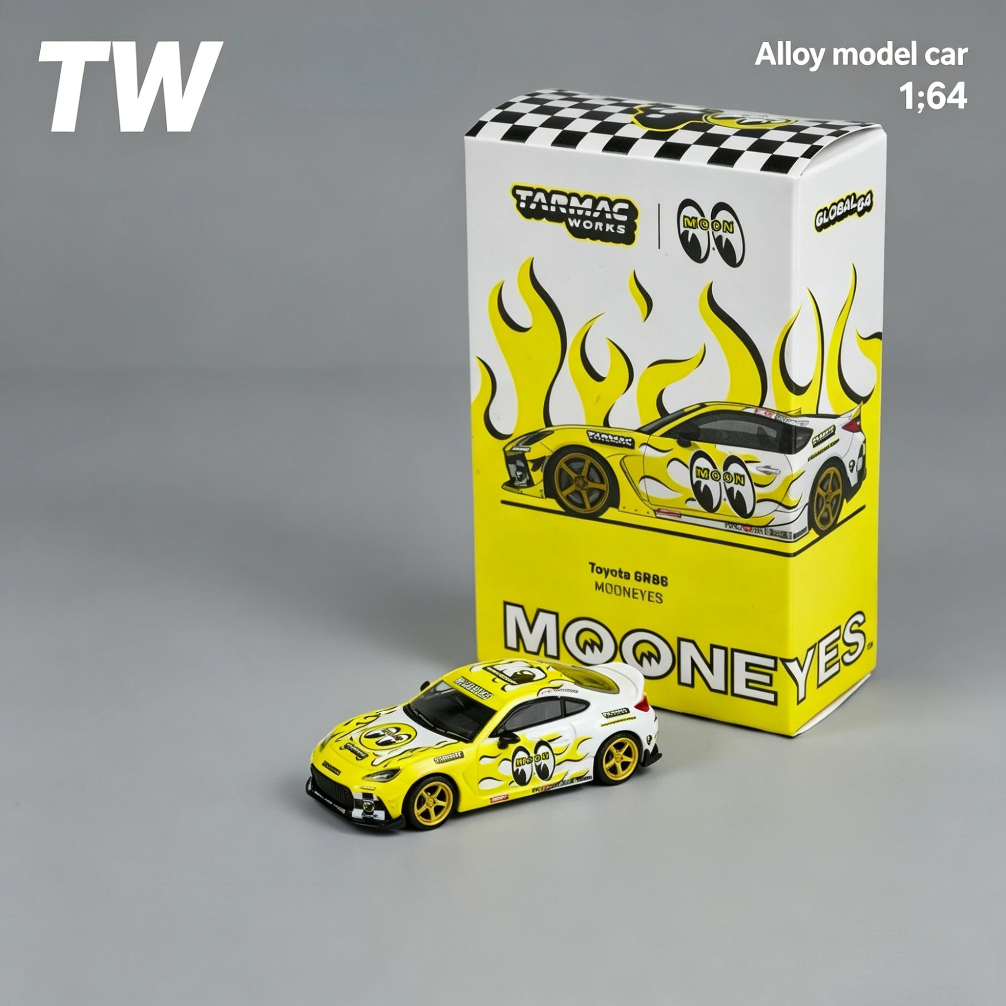 TW 1:64 Alloy Toyota GR86 MOONEYES Moon Eye Stylish Car Model Toy Collection Item for Boys Gift
TW 1:64 Alloy Toyota GR86 MOONEYES Moon Eye Stylish Car Model Toy Collection Item for Boys Gift