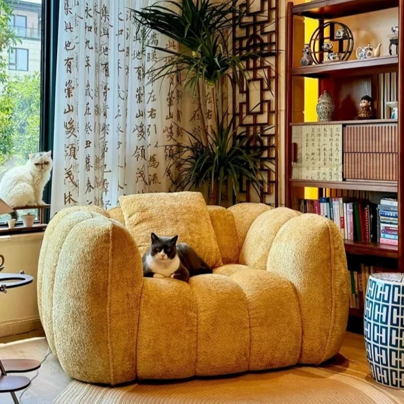 Pumpkin sofa home living room modern minimalist designer fabric leisure lazy sofa
Pumpkin sofa home living room modern minimalist designer fabric leisure lazy sofa