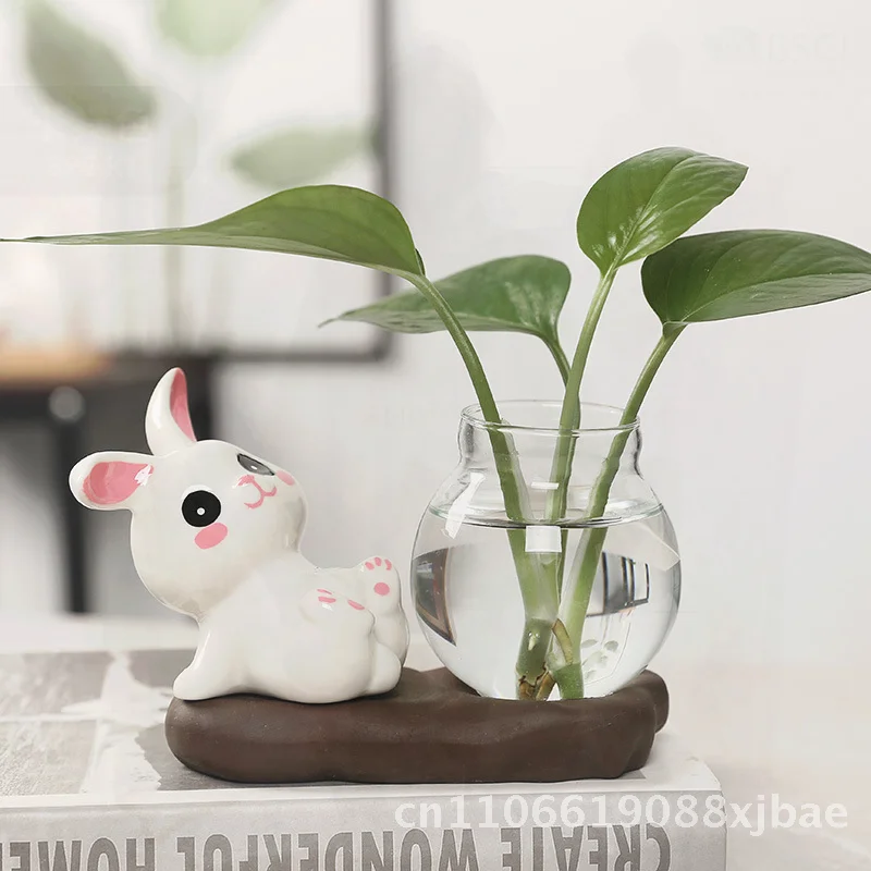 Стеклянная ваза с милым кроликом, средний прозрачный гидропонный набор цветочных растений, аксессуар ручной работы для домашнего декора для женщин
Стеклянная ваза с милым кроликом, средний прозрачный гидропонный набор цветочных растений, аксессуар ручной работы для домашнего декора для женщин