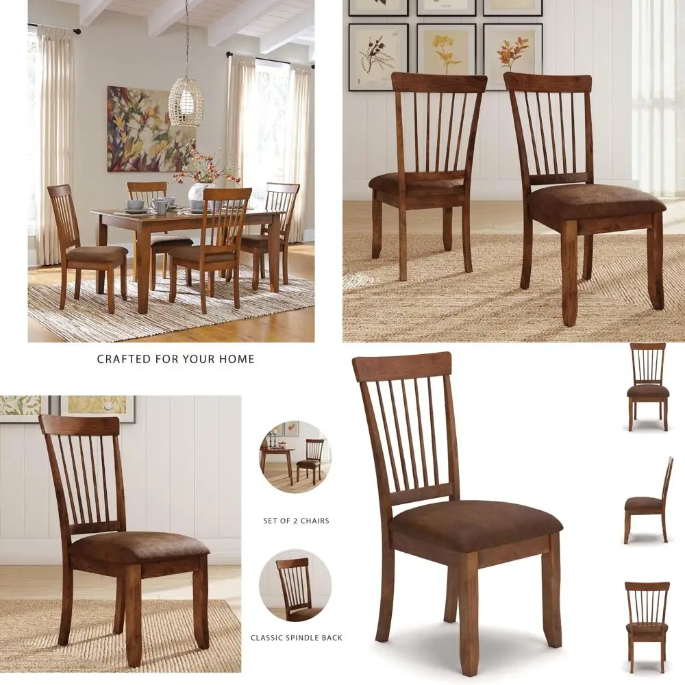 Набор из 2 обеденных стульев в деревенском стиле, светло-коричневые, с 18 волочеными ножками и мягкими сиденьями с обивкой.
Набор из 2 обеденных стульев в деревенском стиле, светло-коричневые, с 18 волочеными ножками и мягкими сиденьями с обивкой.