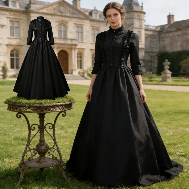 2026 Gothic Victorian Women's Gown Vintage Elegant Dress for Cosplay Role Play Halloween Party Stage Performance
2026 Gothic Victorian Women's Gown Vintage Elegant Dress for Cosplay Role Play Halloween Party Stage Performance
