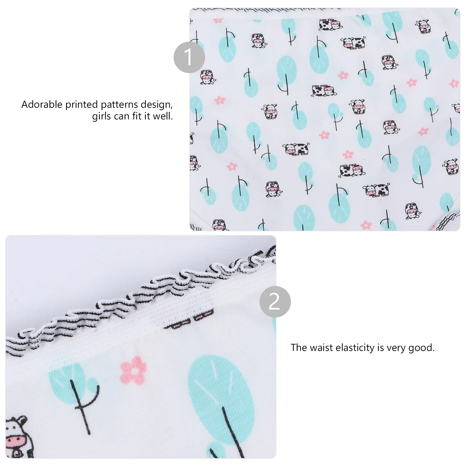 2Pcs Cow Pattern Girls Panties Comfortable Waistband Cotton Underpants Comfy Underwear Girl Panties Women Underpants
2Pcs Cow Pattern Girls Panties Comfortable Waistband Cotton Underpants Comfy Underwear Girl Panties Women Underpants