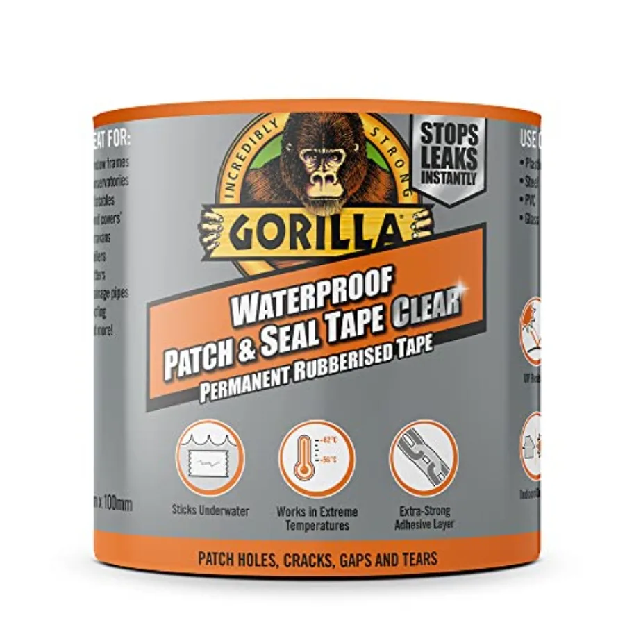 Waterproof Patch and Seal Tape Clear 2.4m
Waterproof Patch and Seal Tape Clear 2.4m
