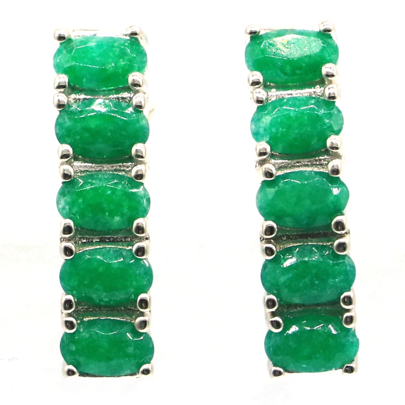14x5mm Elegant Rectangle Oval Gemstone 2.4g Real Green Emerald Gift For Mother 925 Solid Sterling Silver Stud Earrings
14x5mm Elegant Rectangle Oval Gemstone 2.4g Real Green Emerald Gift For Mother 925 Solid Sterling Silver Stud Earrings
