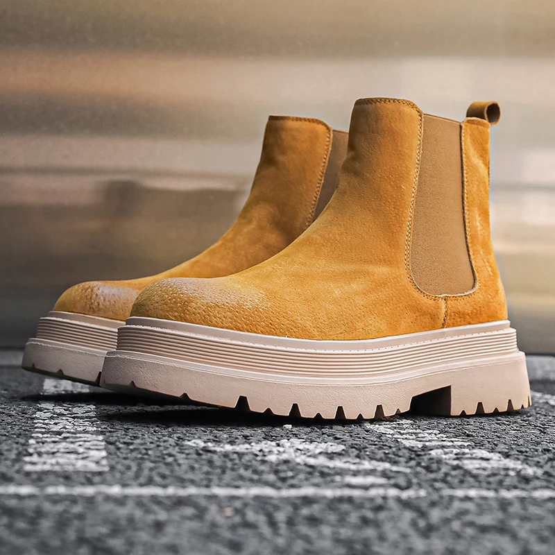 New Unisex Couple Style Platform Boots with British Style Leather Shoes Casual Business Shoes for Men Trend Dress Designer Boots
New Unisex Couple Style Platform Boots with British Style Leather Shoes Casual Business Shoes for Men Trend Dress Designer Boots