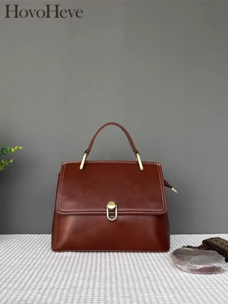 Designer Tote Handbag Office Ladies Elegant Hasp Flap Casual Single Shoulder Bag Vintage Women Genuine Leather Messenger Bags
Designer Tote Handbag Office Ladies Elegant Hasp Flap Casual Single Shoulder Bag Vintage Women Genuine Leather Messenger Bags