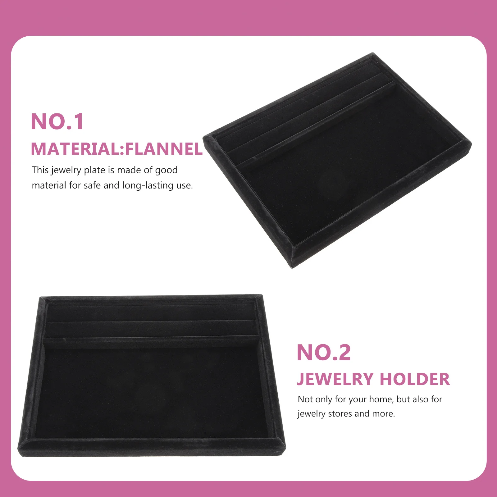 Black Flannel Jewelry Display Tray for Rings Necklace Bracelets Earrings Desktop Chic Jewelry Showcase Holder Trinket Tray
Black Flannel Jewelry Display Tray for Rings Necklace Bracelets Earrings Desktop Chic Jewelry Showcase Holder Trinket Tray
