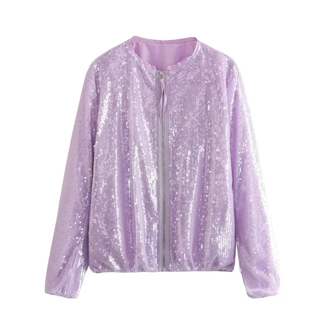 Autumn Women Fashion Sequin Coat Vintage Casual Zipper Long Sleeve Jacket For Women Elegant Solid Streetwear Coats
Autumn Women Fashion Sequin Coat Vintage Casual Zipper Long Sleeve Jacket For Women Elegant Solid Streetwear Coats