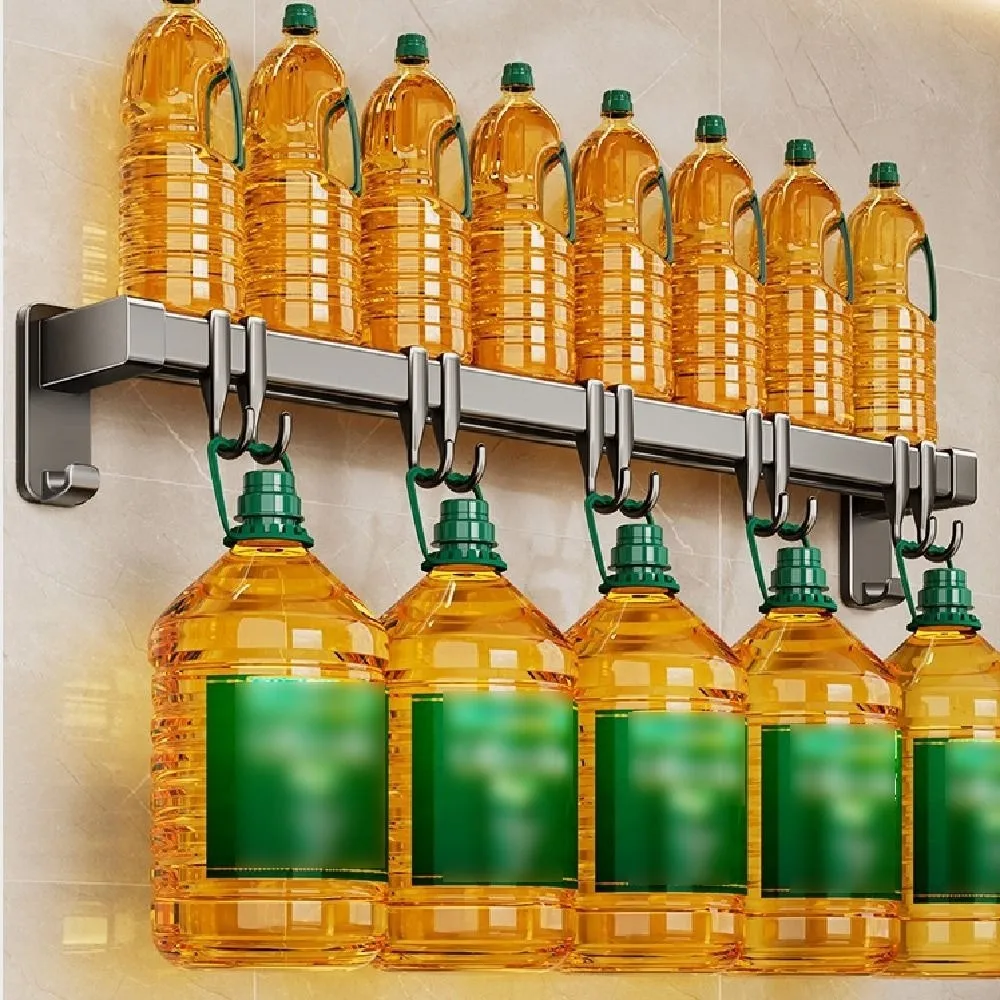 Durable Aluminum Kitchen Organizer Hook Wall Mounted Double Pole Pot Lid Rack Movable Hook 50/60/70cm Spatula Storage Rack Home
Durable Aluminum Kitchen Organizer Hook Wall Mounted Double Pole Pot Lid Rack Movable Hook 50/60/70cm Spatula Storage Rack Home