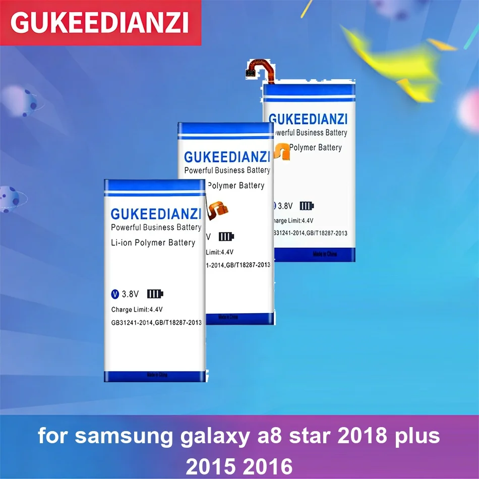 EB-BA800ABE EB-BA810ABE EB-BA730ABE Mobile Phone Battery For Samsung Galaxy A8 Star 2018 Plus 2015 2016 3800-4700mAh
EB-BA800ABE EB-BA810ABE EB-BA730ABE Mobile Phone Battery For Samsung Galaxy A8 Star 2018 Plus 2015 2016 3800-4700mAh