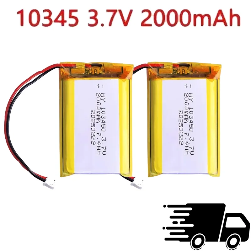 Long-Lasting 103450 3.7V 2000mAh Polymer Li-ion Rechargeable Battery JST PH 2.0mm 2pin for Camera GPS MP5 Bluetooth Headset
Long-Lasting 103450 3.7V 2000mAh Polymer Li-ion Rechargeable Battery JST PH 2.0mm 2pin for Camera GPS MP5 Bluetooth Headset