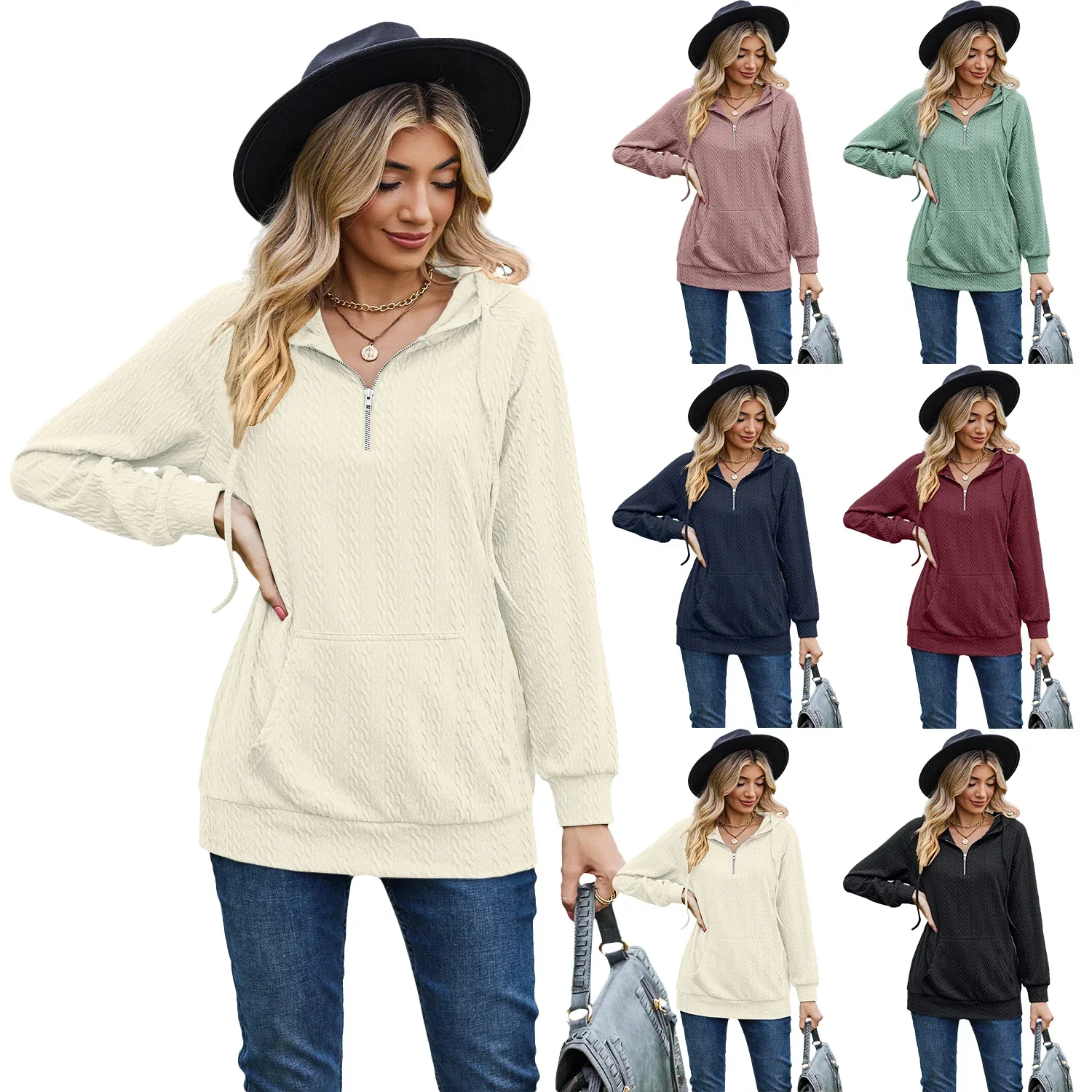 Woman Clothing Hoodies Autumn Clothes for Women Long Sleeve Loose Fit Female Top Pullover Sweatshirts Hooded Zip Up T-Shirt
Woman Clothing Hoodies Autumn Clothes for Women Long Sleeve Loose Fit Female Top Pullover Sweatshirts Hooded Zip Up T-Shirt