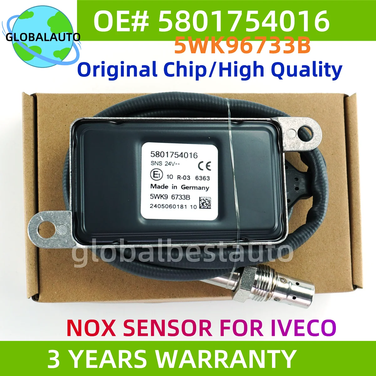 5801754016 5WK9 6733 5WK96733B 5WK96733A 5WK9 6733A Nitrogen Oxygen Sensor 24V For IVECO Trucks Nox Sensor For Catalytic
5801754016 5WK9 6733 5WK96733B 5WK96733A 5WK9 6733A Nitrogen Oxygen Sensor 24V For IVECO Trucks Nox Sensor For Catalytic