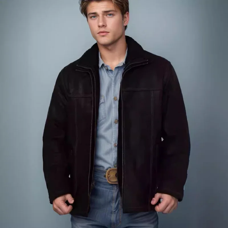 2024Men's Solid Color Jacket Double Zipper Spring and Autumn Coat European Size Long Sleeve Men's Black Top
2024Men's Solid Color Jacket Double Zipper Spring and Autumn Coat European Size Long Sleeve Men's Black Top