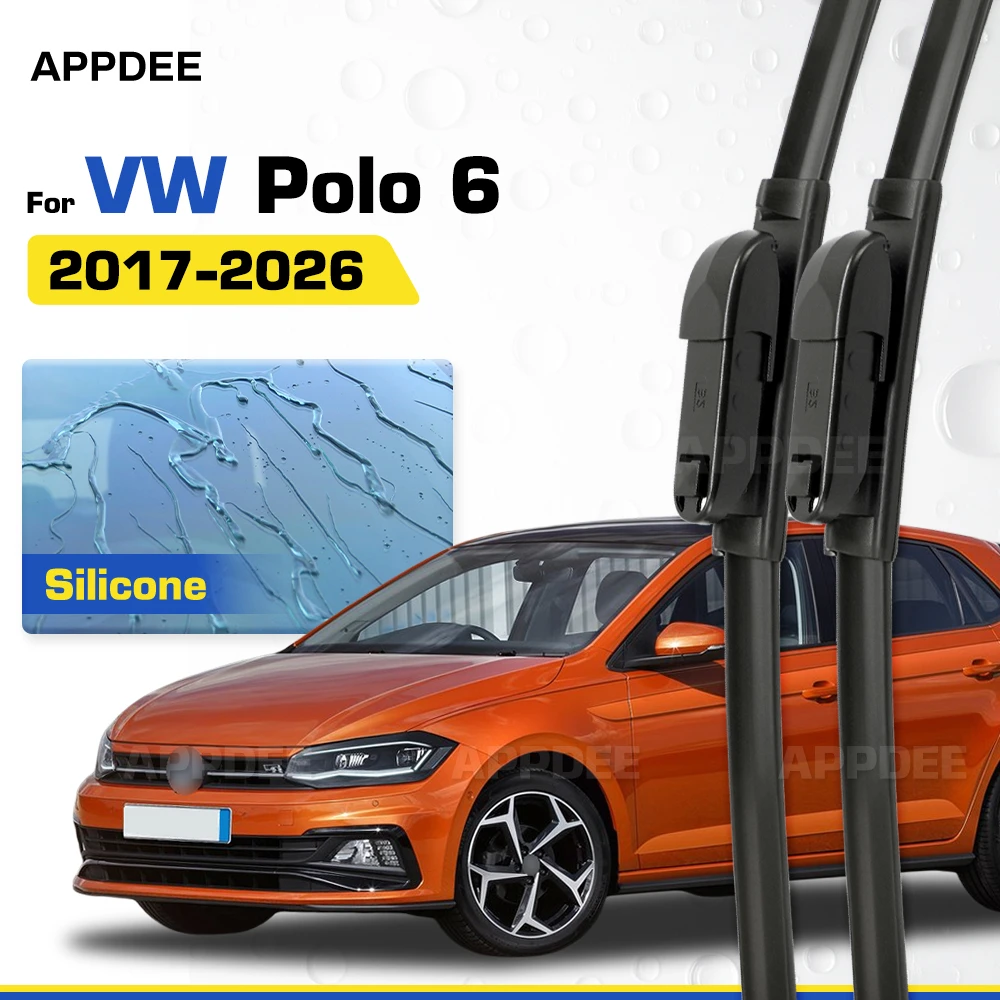Silicone & Rubber LHD&RHD Front Wiper Blades Set For VW Polo 6 AW BZ 2017-2026 Coated Windshield Windscreen Window Brushes
Silicone & Rubber LHD&RHD Front Wiper Blades Set For VW Polo 6 AW BZ 2017-2026 Coated Windshield Windscreen Window Brushes