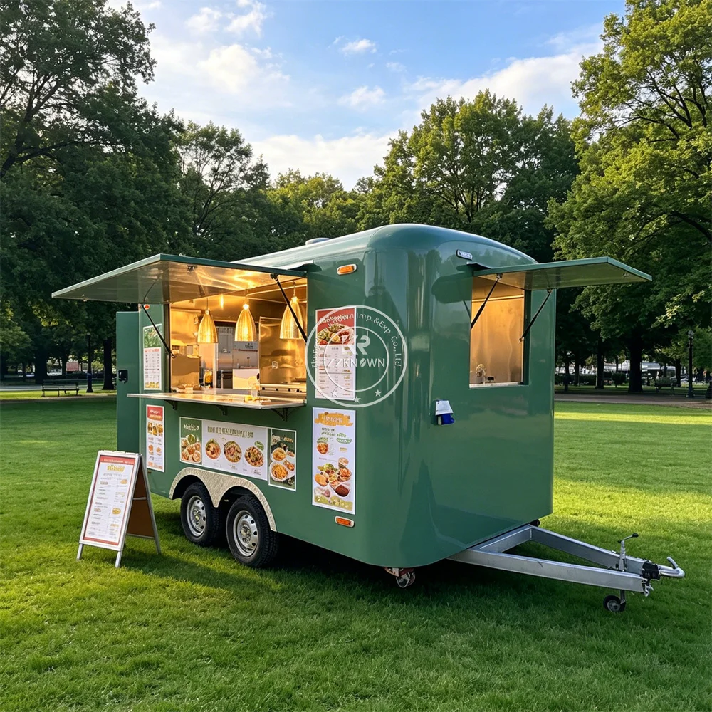 Concession Coffee Burger Pizza Food Trailer Custom Mobile Kitchen Commercial Luxury Catering Food Truck Fully Equipped
Concession Coffee Burger Pizza Food Trailer Custom Mobile Kitchen Commercial Luxury Catering Food Truck Fully Equipped