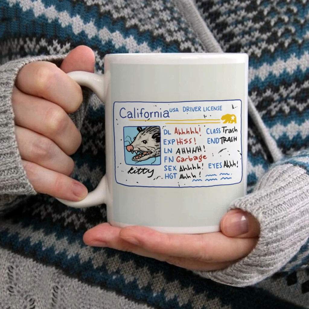 Opossum California drivers licenseCoffee Mug Tea Cup 11oz Coffee Cup Funny Birthday Ceramic Mug Personalized Cup
Opossum California drivers licenseCoffee Mug Tea Cup 11oz Coffee Cup Funny Birthday Ceramic Mug Personalized Cup