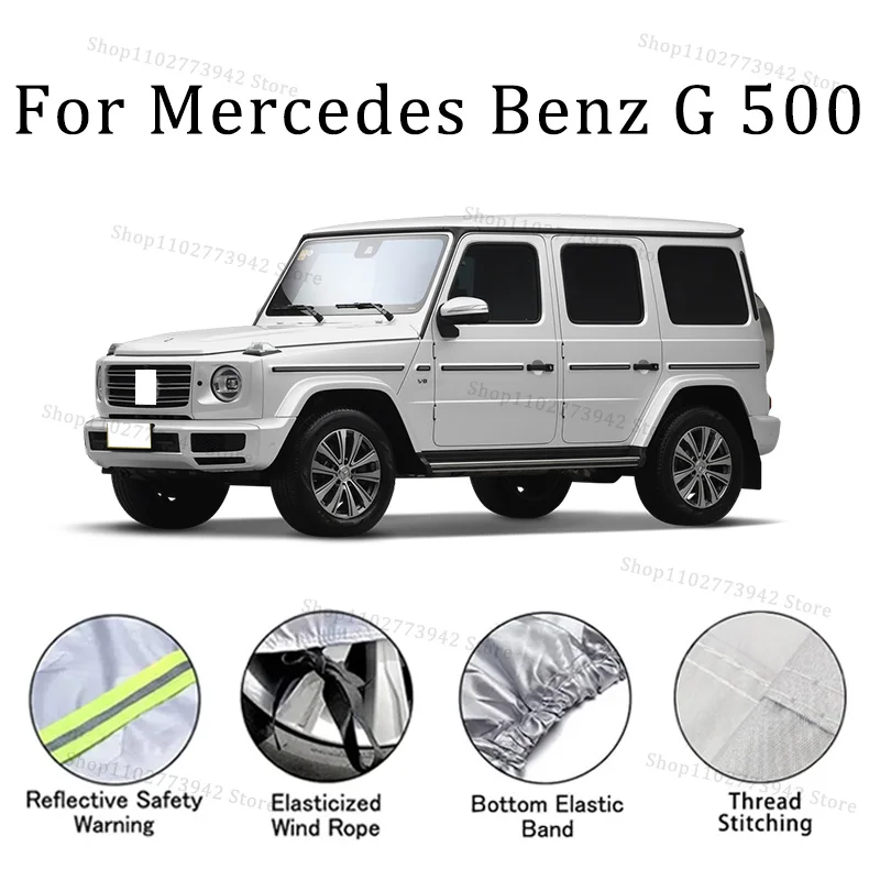 Автомобильный чехол для Mercedes Benz G 500, водонепроницаемый всепогодный автомобильный полный внешний чехол - солнцезащитный уличный чехол с защитой от царапин
Автомобильный чехол для Mercedes Benz G 500, водонепроницаемый всепогодный автомобильный полный внешний чехол - солнцезащитный уличный чехол с защитой от царапин