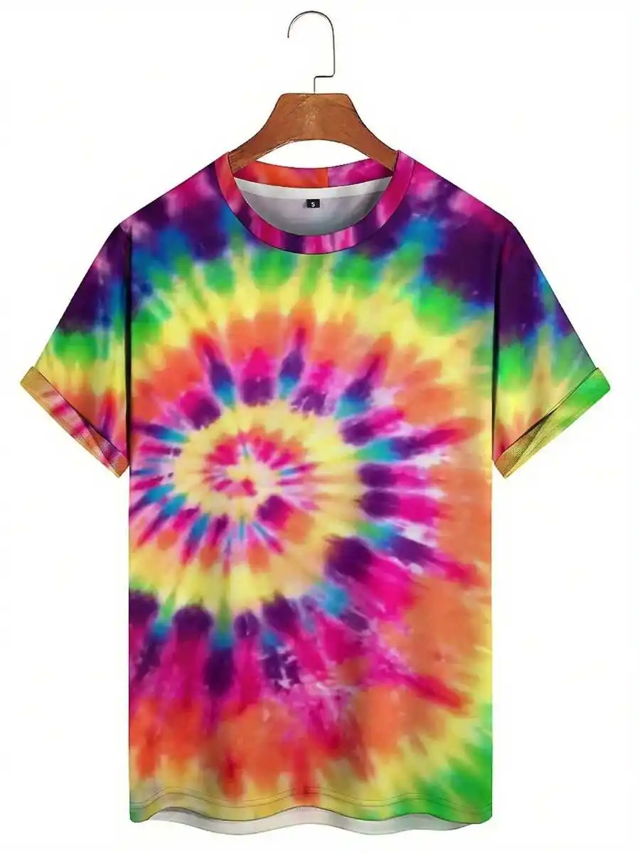 Mens Tie-Dye 3D Print Short Sleeve T-Shirt Casual Round Neck Polyester Summer Tee
Mens Tie-Dye 3D Print Short Sleeve T-Shirt Casual Round Neck Polyester Summer Tee