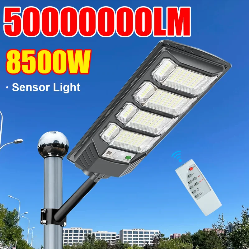 8500 Вт 50000000LM Солнечный свет для наружной солнечной лампы с дистанционным управлением Водонепроницаемая уличная настенная лампа для двора Солнечный свет Датчик движения Свет
8500 Вт 50000000LM Солнечный свет для наружной солнечной лампы с дистанционным управлением Водонепроницаемая уличная настенная лампа для двора Солнечный свет Датчик движения Свет