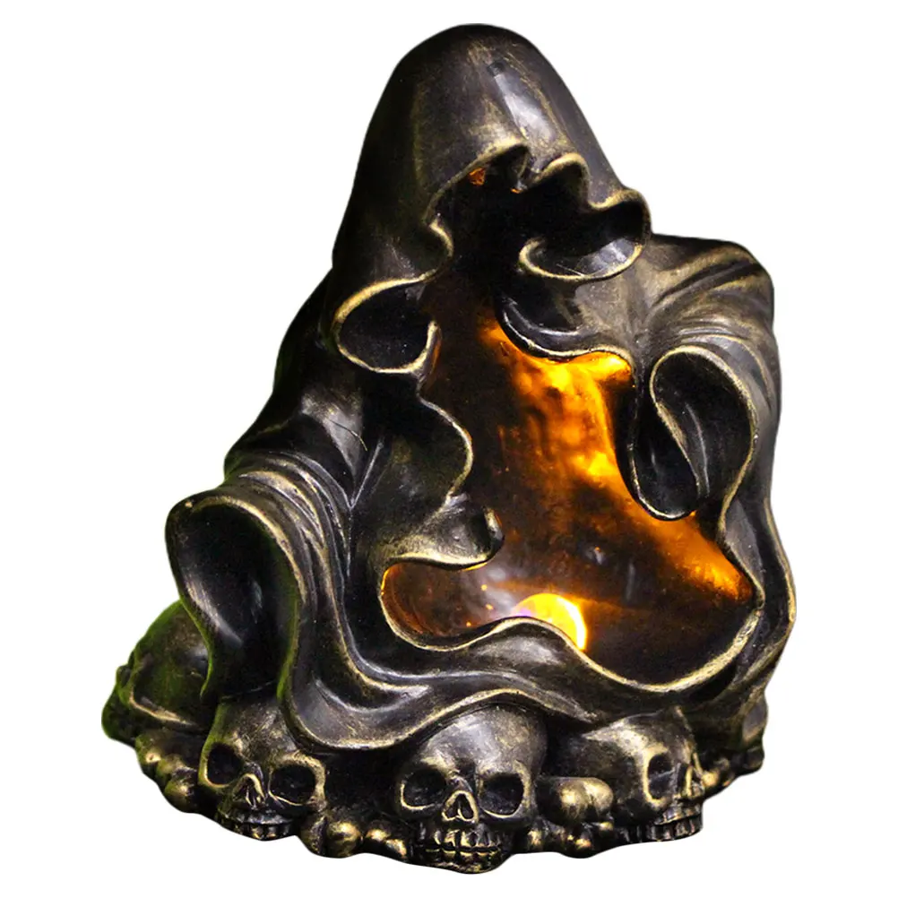 1pcs Skull Statue with Light Ghost Figurine Ornaments Halloween Decorations Garden Lamp Decor Gothic Ghost Statue
1pcs Skull Statue with Light Ghost Figurine Ornaments Halloween Decorations Garden Lamp Decor Gothic Ghost Statue