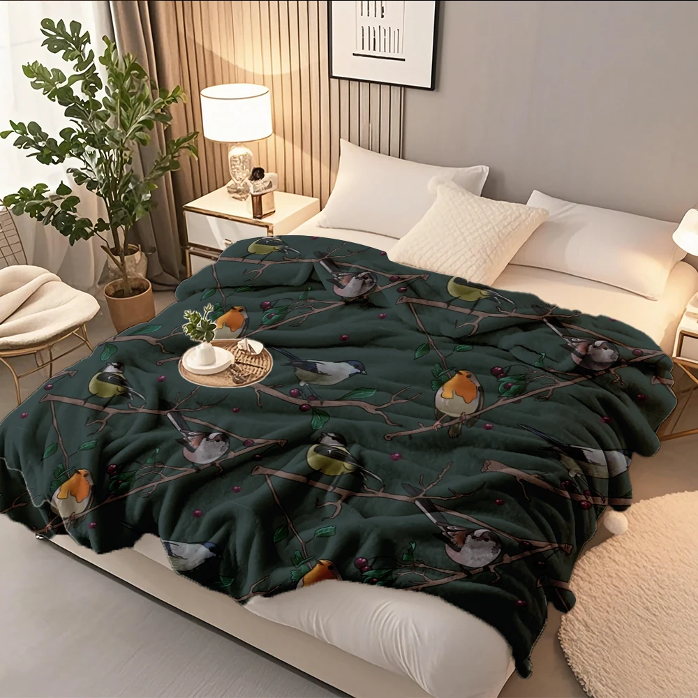 Modern Flannel Bed Blanket Bird Pattern Decorative Throw Bedspread Blankets For Newborns Travel Bedroom With Breathable
Modern Flannel Bed Blanket Bird Pattern Decorative Throw Bedspread Blankets For Newborns Travel Bedroom With Breathable