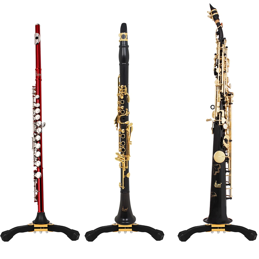 Portable Tripod Stand Metal Bracket for Straight Soprano Saxophone/Flute/Clarinet Instrument Non-slip Lightweight Holder Stand
Portable Tripod Stand Metal Bracket for Straight Soprano Saxophone/Flute/Clarinet Instrument Non-slip Lightweight Holder Stand