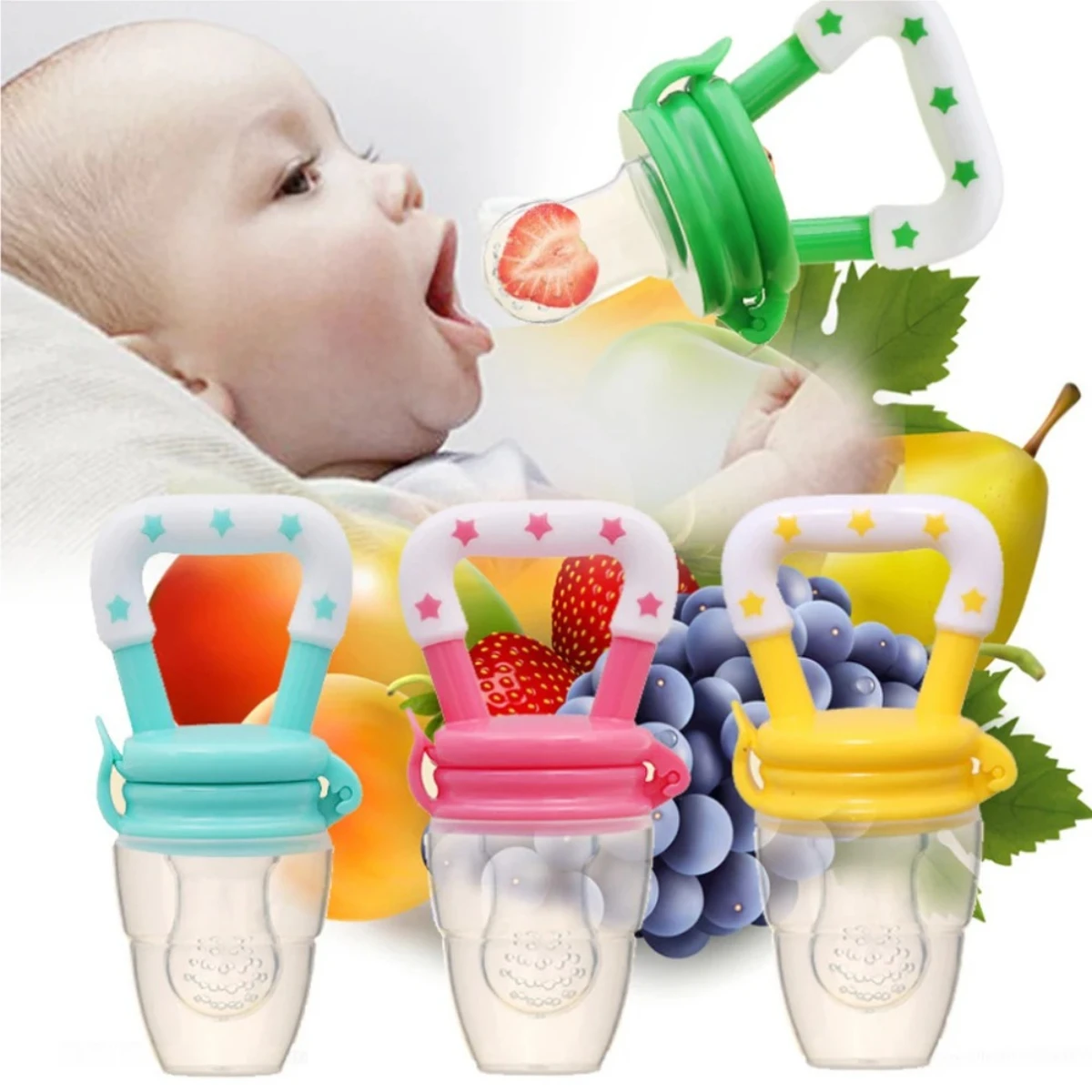 3 PCs Kids Feeder Spoon Baby Fruit and Vegetable Teether Food Supplement Silicone Baby Feeding Tableware
3 PCs Kids Feeder Spoon Baby Fruit and Vegetable Teether Food Supplement Silicone Baby Feeding Tableware