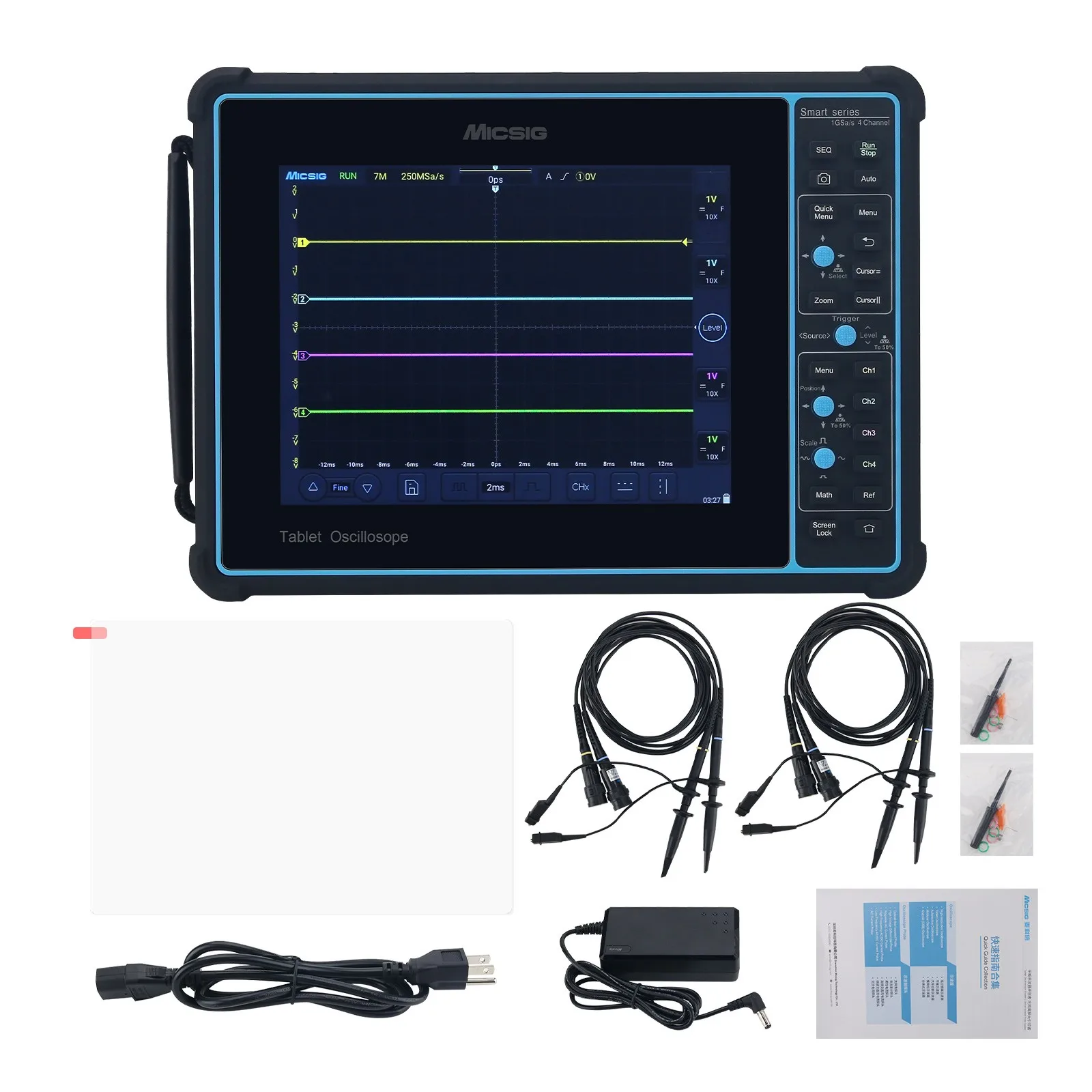 Micsig STO1004 4CH 100MHz 1GSa/s Smart Tablet Oscilloscope Digital Oscilloscope 8 Inch Touch Screen
Micsig STO1004 4CH 100MHz 1GSa/s Smart Tablet Oscilloscope Digital Oscilloscope 8 Inch Touch Screen