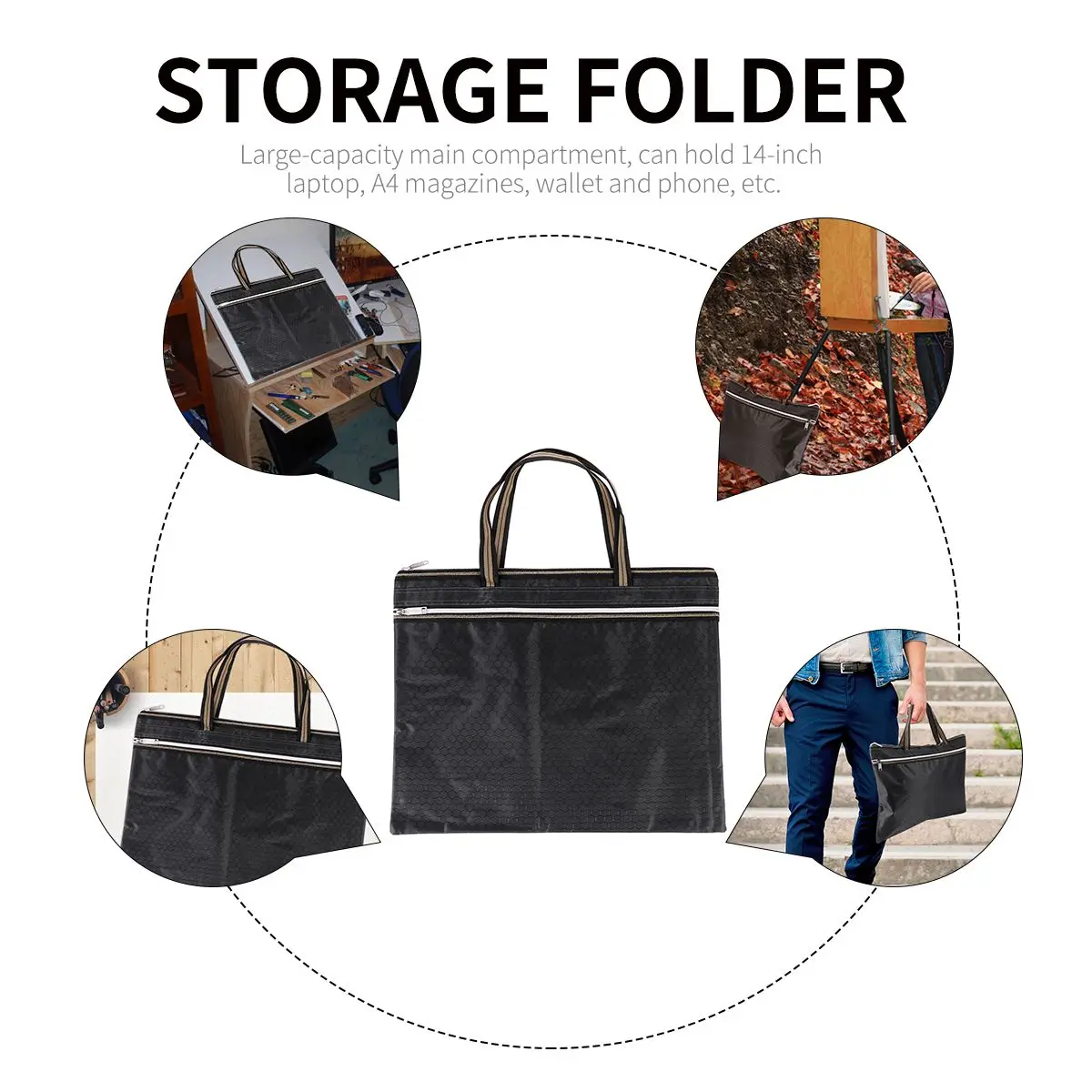2 Pcs A3 Multi-layer Portable File Bag Travel Document Organizer Laptops Computers
2 Pcs A3 Multi-layer Portable File Bag Travel Document Organizer Laptops Computers
