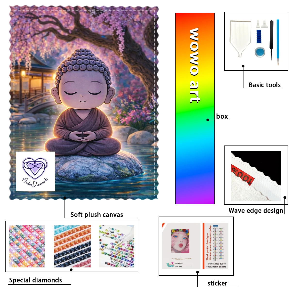 【Andre Diamond Art】The Buddha in meditation Resin FD &AB &CR are dazzlingly intertwined With flocking cloth as the base
【Andre Diamond Art】The Buddha in meditation Resin FD &AB &CR are dazzlingly intertwined With flocking cloth as the base