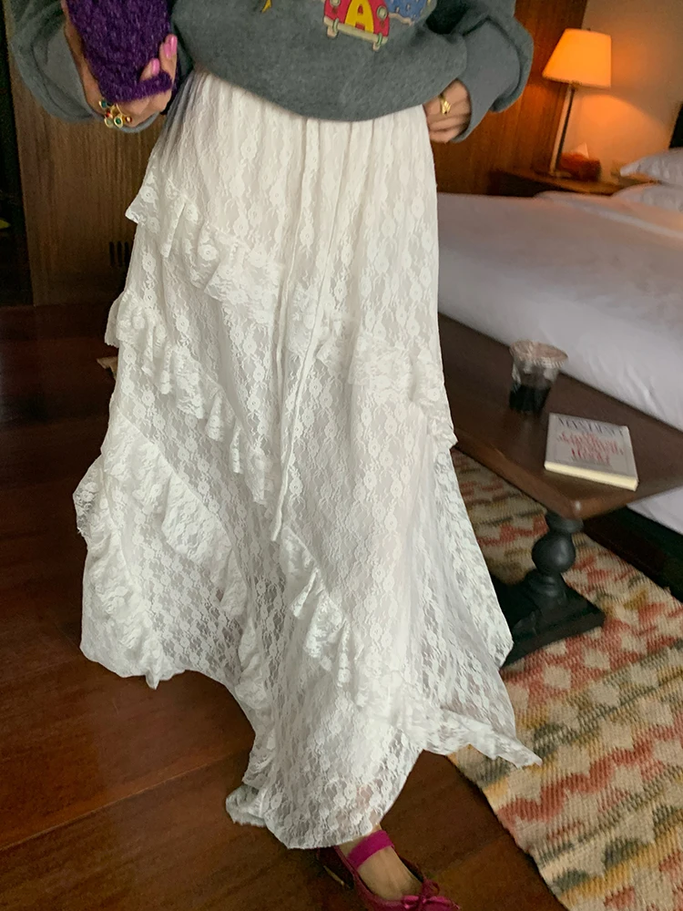 Белая кружевная юбка А-силуэта с высокой талией, женская, осенне-зимняя, новая, корейская, для офиса, из полиэстера, стройнящая фигуру
Белая кружевная юбка А-силуэта с высокой талией, женская, осенне-зимняя, новая, корейская, для офиса, из полиэстера, стройнящая фигуру