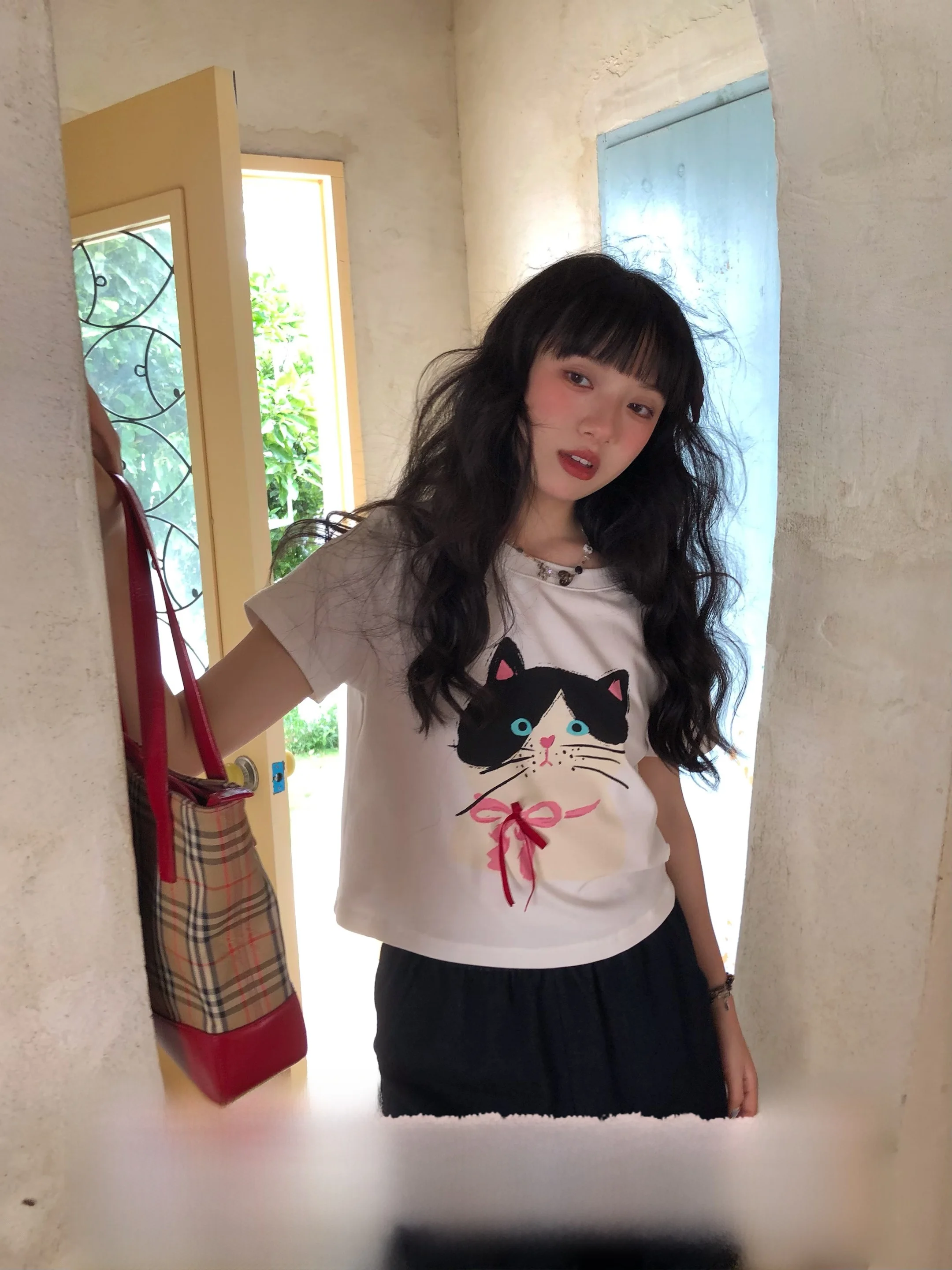 Hey an Nai Nai ort Sve T-irt Women Summer College Sle ort round Ne Unique Print Slim Fit Cotton Blend Top
Hey an Nai Nai ort Sve T-irt Women Summer College Sle ort round Ne Unique Print Slim Fit Cotton Blend Top