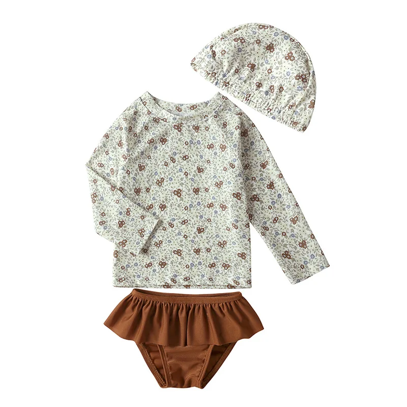 Children Girls Swimwear Kids Bathing Suit Summer Long Sleeve Print T-shirt Top with Shorts and Hat Infant Beach Casual Wear 1-7Y
Children Girls Swimwear Kids Bathing Suit Summer Long Sleeve Print T-shirt Top with Shorts and Hat Infant Beach Casual Wear 1-7Y