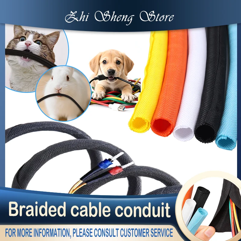Self closing split PET braided cable conduit 3-60mm cable management heat-resistant wire protection cover
Self closing split PET braided cable conduit 3-60mm cable management heat-resistant wire protection cover