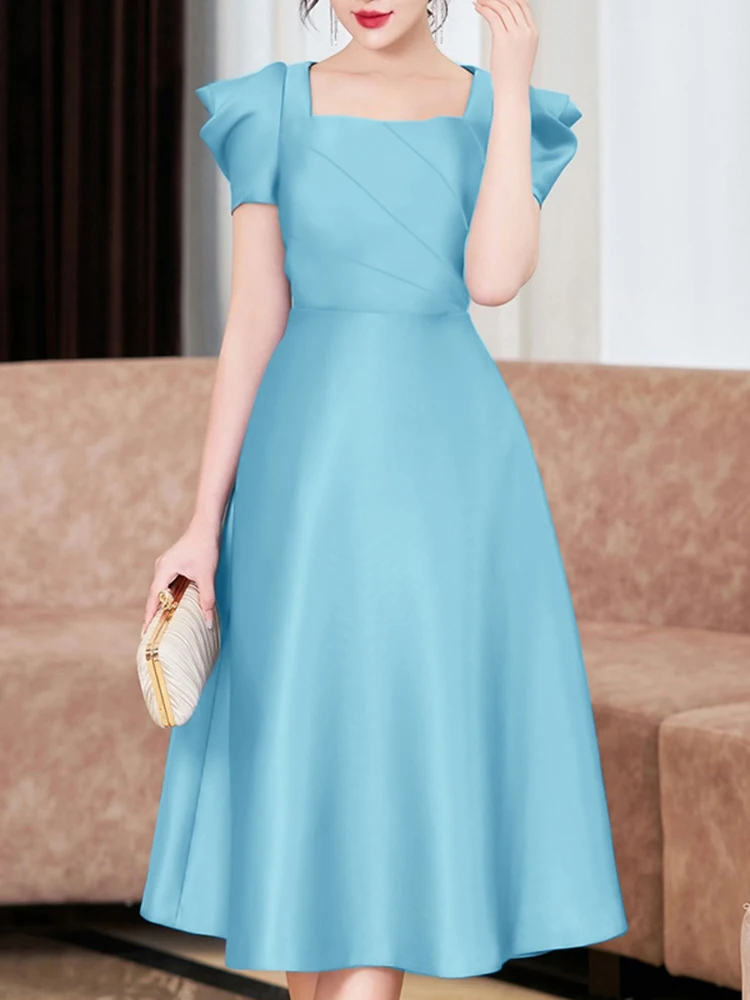 2025 ZANZEA Elegant Short Sleeve Work Dress Women Satin Silk Party Dresses Summer Stylish Solid A-line Midi Sundress Vestidos
2025 ZANZEA Elegant Short Sleeve Work Dress Women Satin Silk Party Dresses Summer Stylish Solid A-line Midi Sundress Vestidos