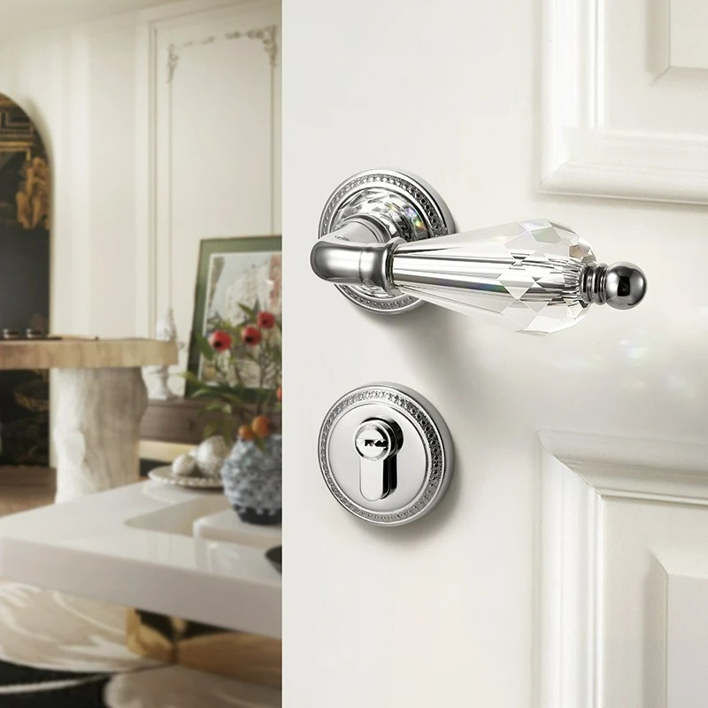 French Crystal Door Handle Indoor Bedroom Wooden Door Silent/magnetic Split Handle Lock
French Crystal Door Handle Indoor Bedroom Wooden Door Silent/magnetic Split Handle Lock
