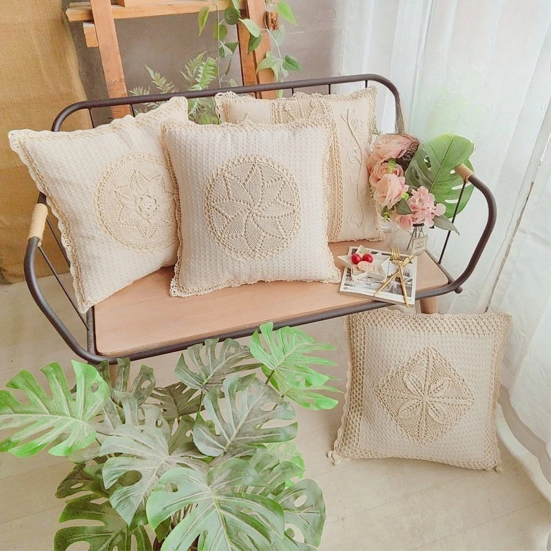 Modern Handmade Vintage Crochet Cushion Cover Beige Cotton Linen Woven Pillow Covers Decorative Sofa Pillowslip Home Decor
Modern Handmade Vintage Crochet Cushion Cover Beige Cotton Linen Woven Pillow Covers Decorative Sofa Pillowslip Home Decor