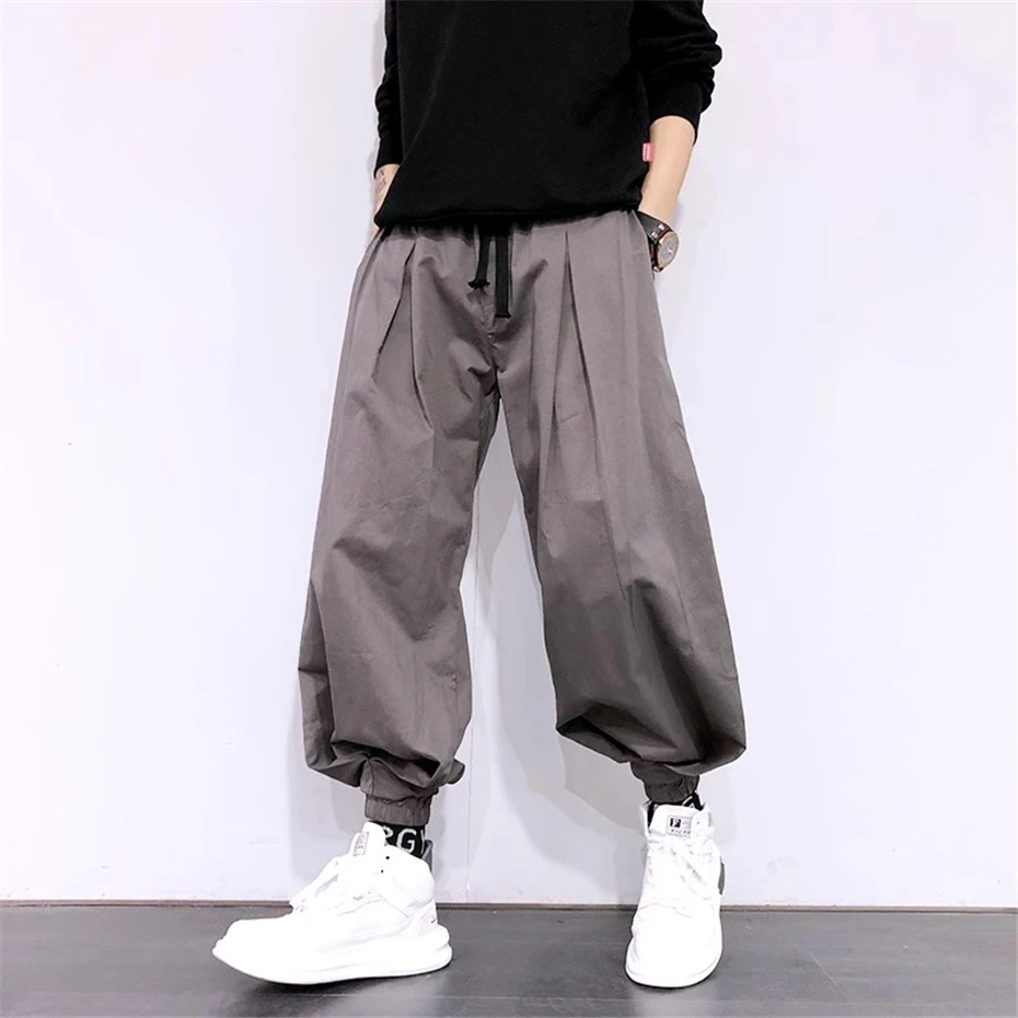 Summer Thin Harem Pant Men Streetwear Hip Hop Punk Wide-leg Trousers Japan Style Baggy Casual Ankle Length Pant Male Black Grey
Summer Thin Harem Pant Men Streetwear Hip Hop Punk Wide-leg Trousers Japan Style Baggy Casual Ankle Length Pant Male Black Grey