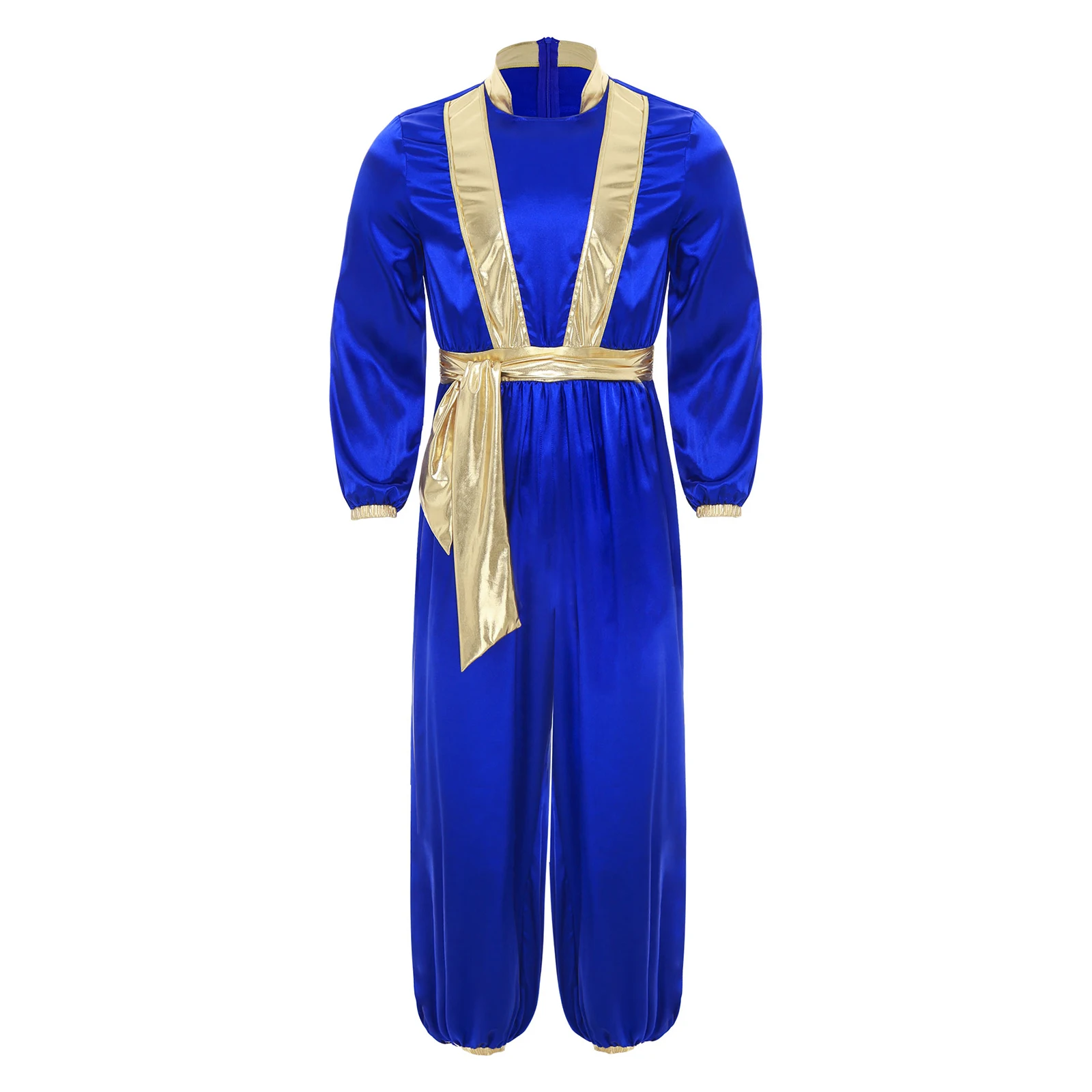 Adults Mens Arabian Prince Roleplay Costume Gold Metallic Robe with Back Zipper for Halloween Cosplay Themed Parties
Adults Mens Arabian Prince Roleplay Costume Gold Metallic Robe with Back Zipper for Halloween Cosplay Themed Parties