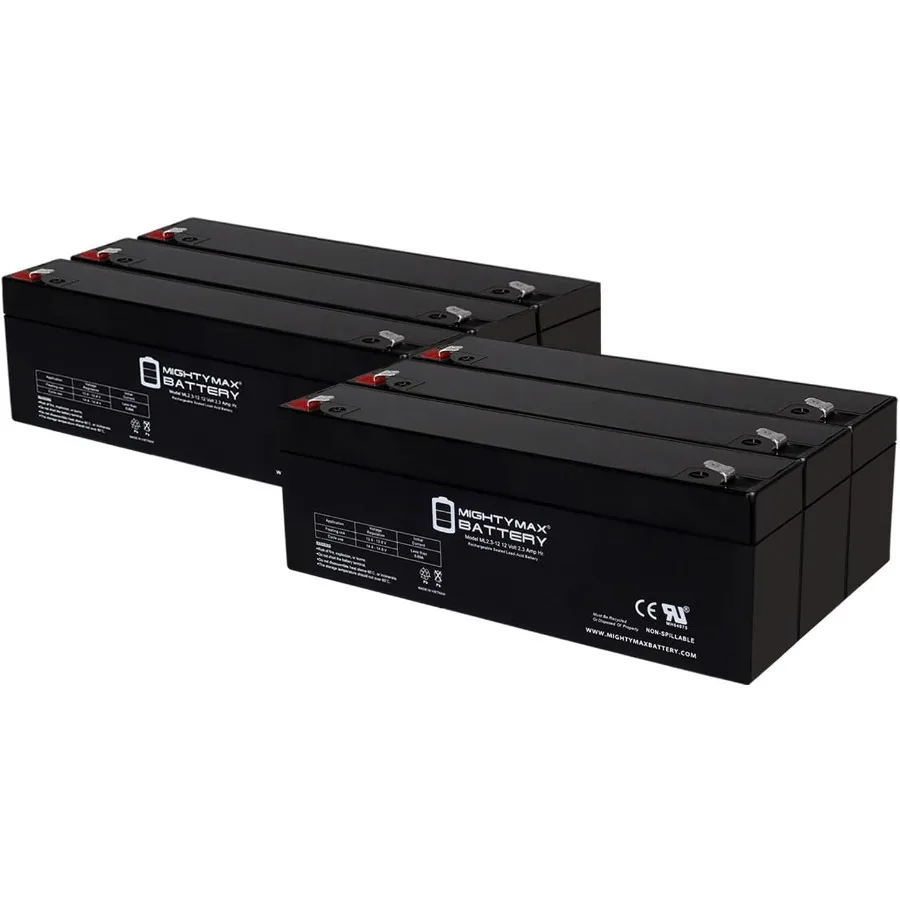 Battery ML2.3-12 12V 2.3Ah F1 Terminal Rechargeable SLA AGM Battery 6 Pack for Industrial Use Black Long Lasting Mai
Battery ML2.3-12 12V 2.3Ah F1 Terminal Rechargeable SLA AGM Battery 6 Pack for Industrial Use Black Long Lasting Mai