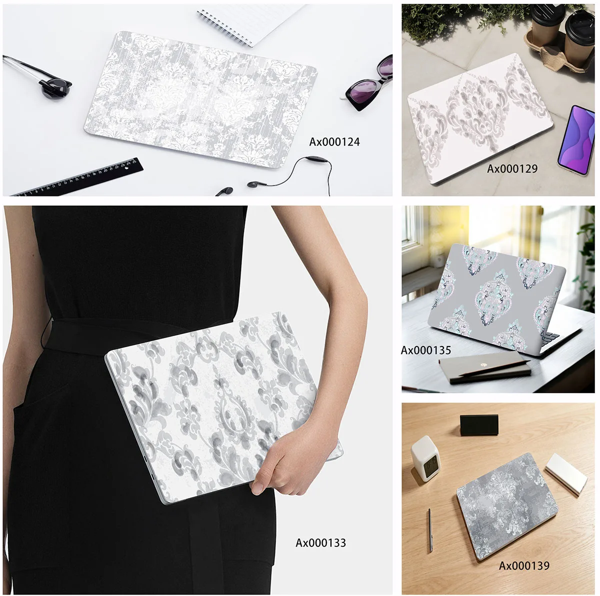Neutral Grey Vintage Damask Floral Laptop Skin Anti Scratch Waterproof Resizable 15.07*10.82 Inch All Notebook Laptops Sticker
Neutral Grey Vintage Damask Floral Laptop Skin Anti Scratch Waterproof Resizable 15.07*10.82 Inch All Notebook Laptops Sticker