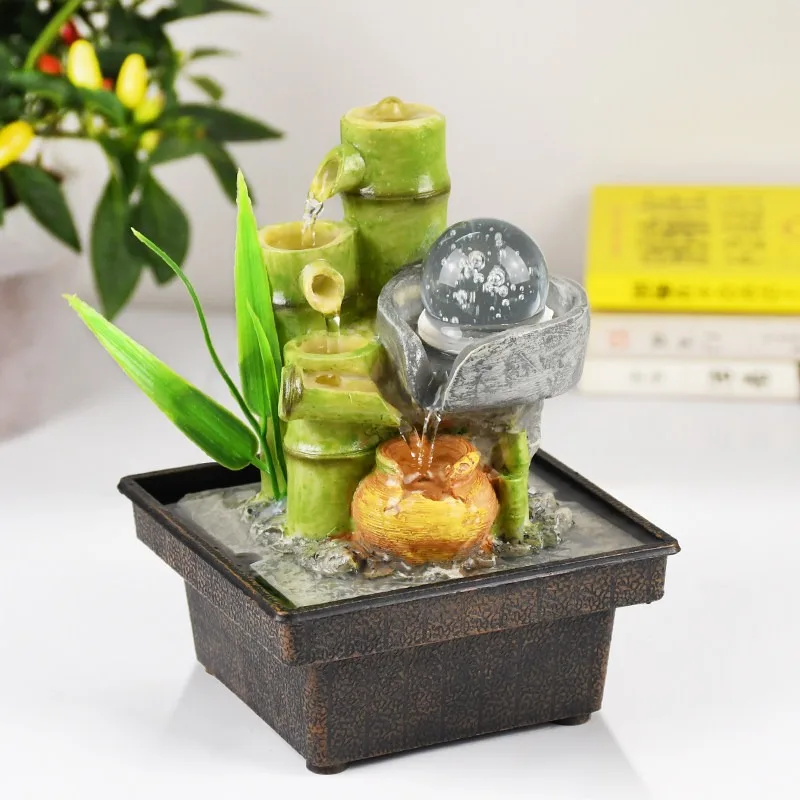 Bamboo Shaped Desktop Water Flow Ornament With Crystal Ball Home Office Table Art Decor Square Base Basin Storage Design
Bamboo Shaped Desktop Water Flow Ornament With Crystal Ball Home Office Table Art Decor Square Base Basin Storage Design
