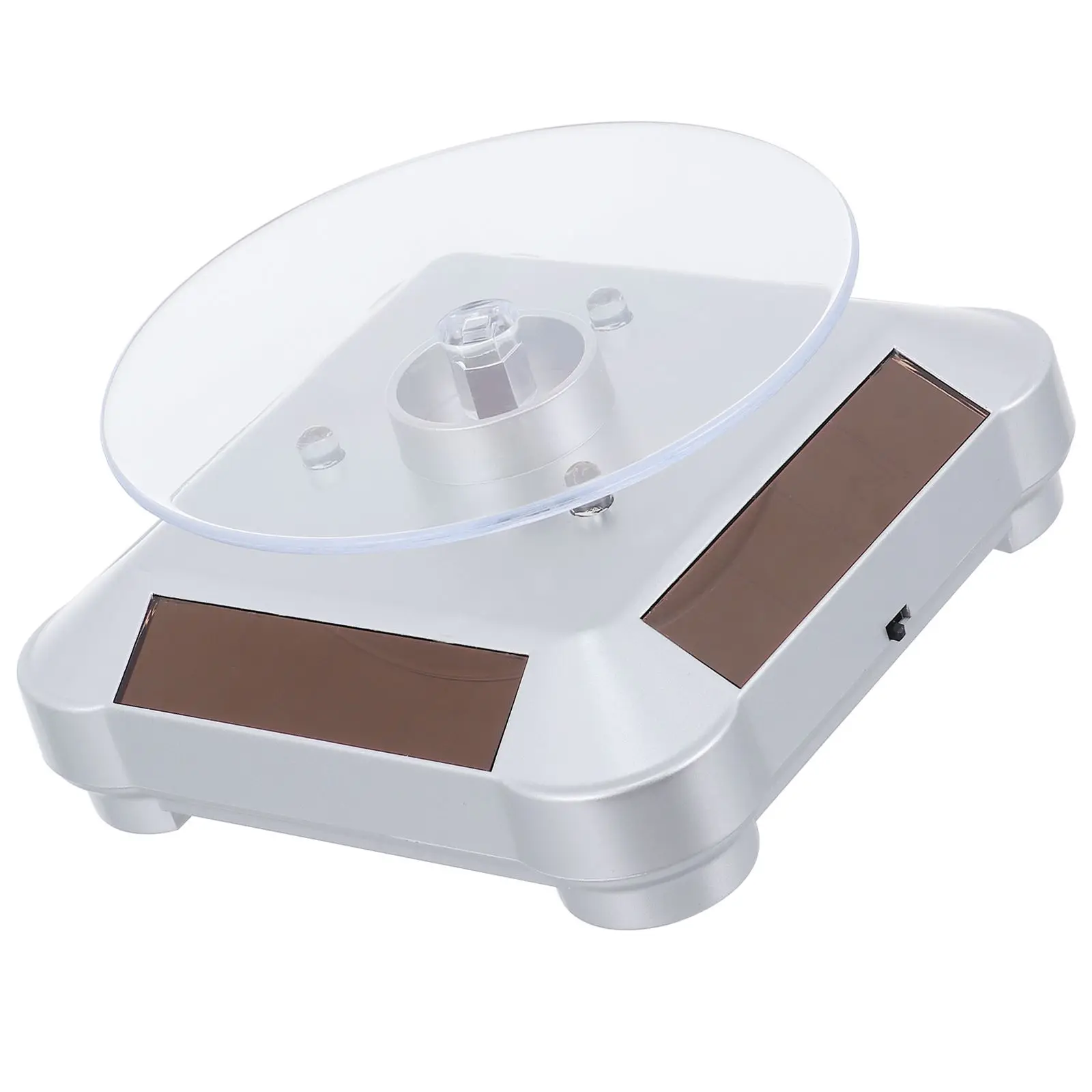 Solar Powered Rotating Display Stand 360 Degree Silver for Jewelry Watch Phone Toys Collectibles Home Retail Supermarkets
Solar Powered Rotating Display Stand 360 Degree Silver for Jewelry Watch Phone Toys Collectibles Home Retail Supermarkets