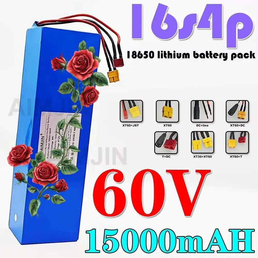 60V battery 16s4p Battery Pack 15000mAH 18650 Lithium with BMS for Motorcycle, Scooter, Bicycle
60V battery 16s4p Battery Pack 15000mAH 18650 Lithium with BMS for Motorcycle, Scooter, Bicycle