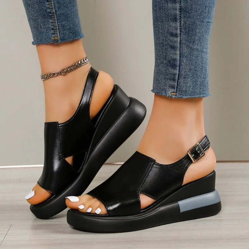 2026 Summer Wedge Platform Sandals Fashion Retro Rome Beach Shoes Ladies Casual Peep Toe Soft Comfortable Sandalias Size 36-42
2026 Summer Wedge Platform Sandals Fashion Retro Rome Beach Shoes Ladies Casual Peep Toe Soft Comfortable Sandalias Size 36-42