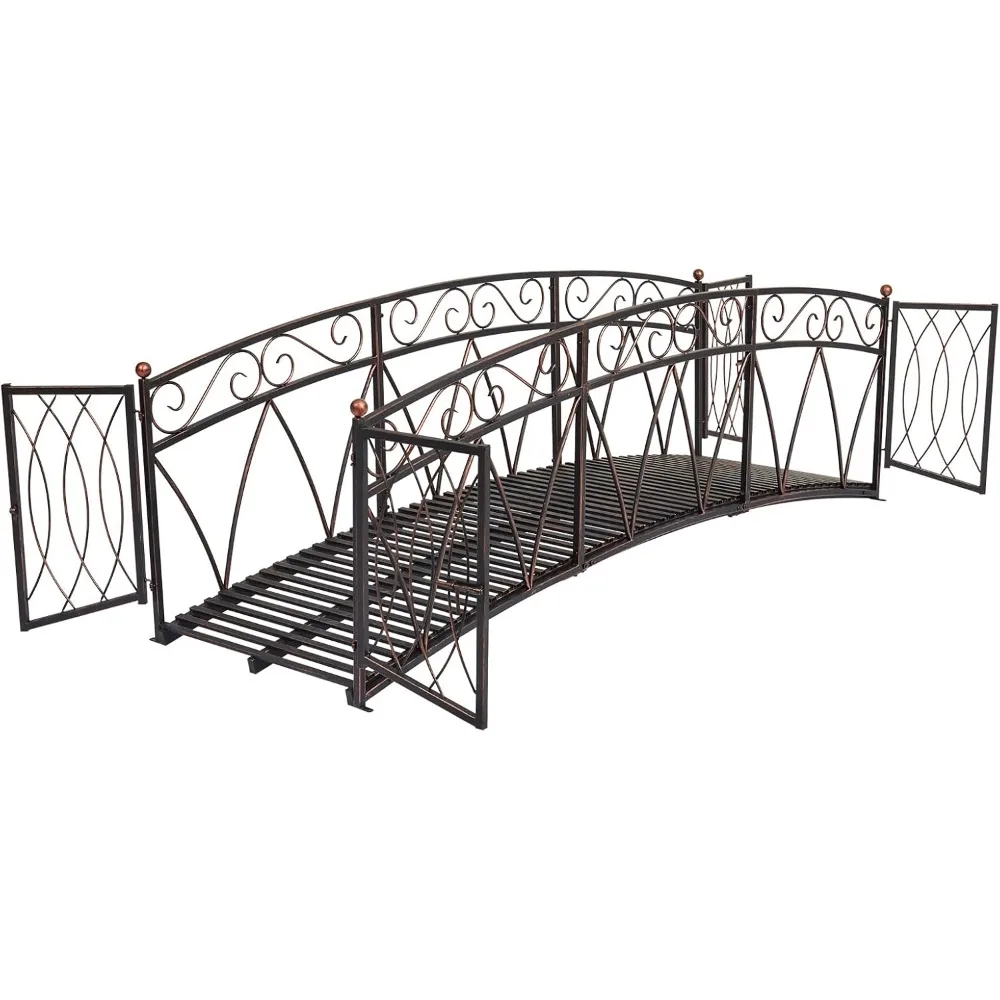 kinbor Metal Garden Bridge - 8 Ft Garden Arch Bridges for Outdoors with Safety Side Rails & Gate, Fenced Pond Bridge for Outdoor
kinbor Metal Garden Bridge - 8 Ft Garden Arch Bridges for Outdoors with Safety Side Rails & Gate, Fenced Pond Bridge for Outdoor